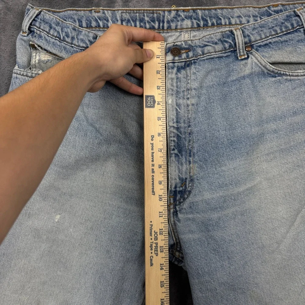 Levi's Orange Tab Jeans Mens 40x30 Light Wash Distressed Straight Leg Vintage